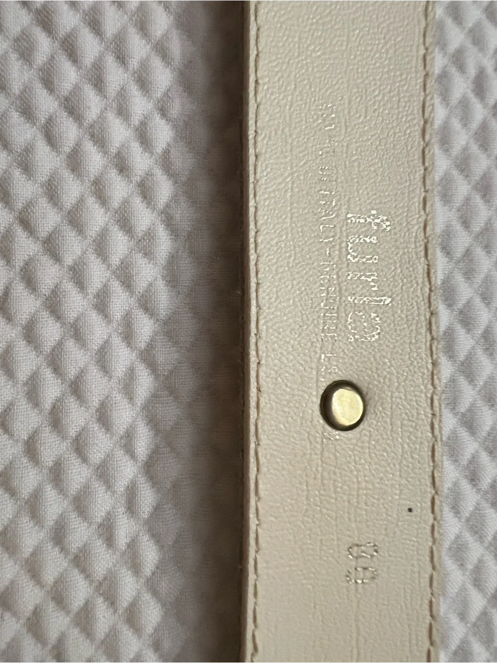 🩷Vintage Furla Stars White Leather Belt Gold Hardware / Gold Star Accent💚